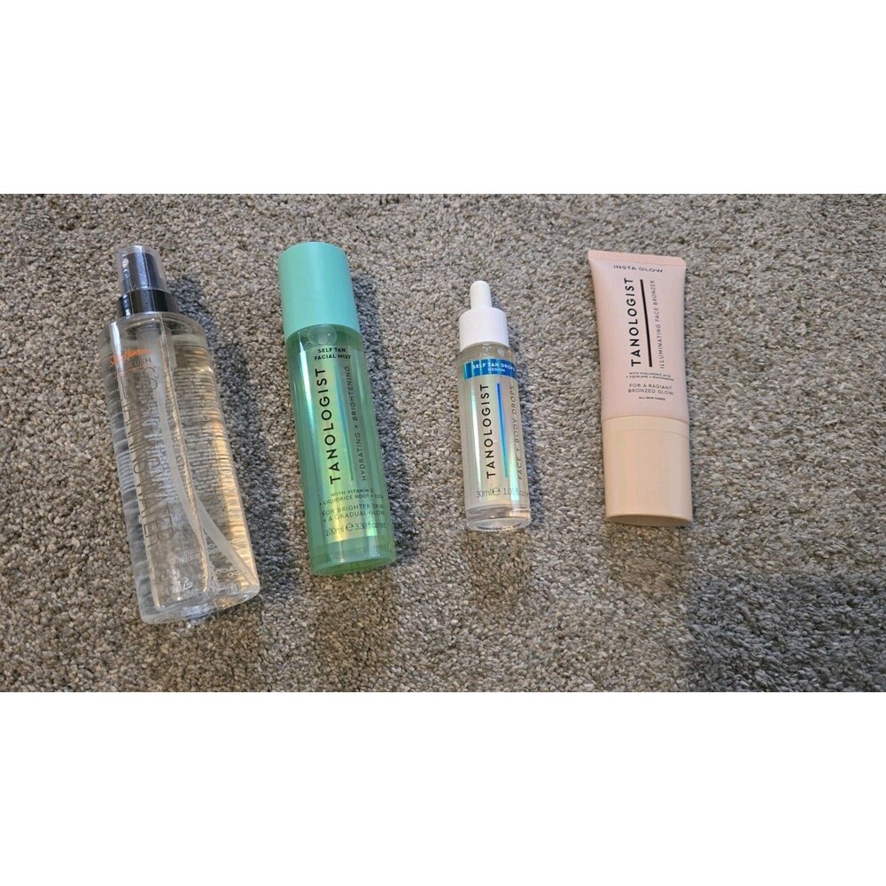 4p Tanologist Illuminating Face Bronzer, Self-tan Facial Mist&Drops*BRAND NEW*